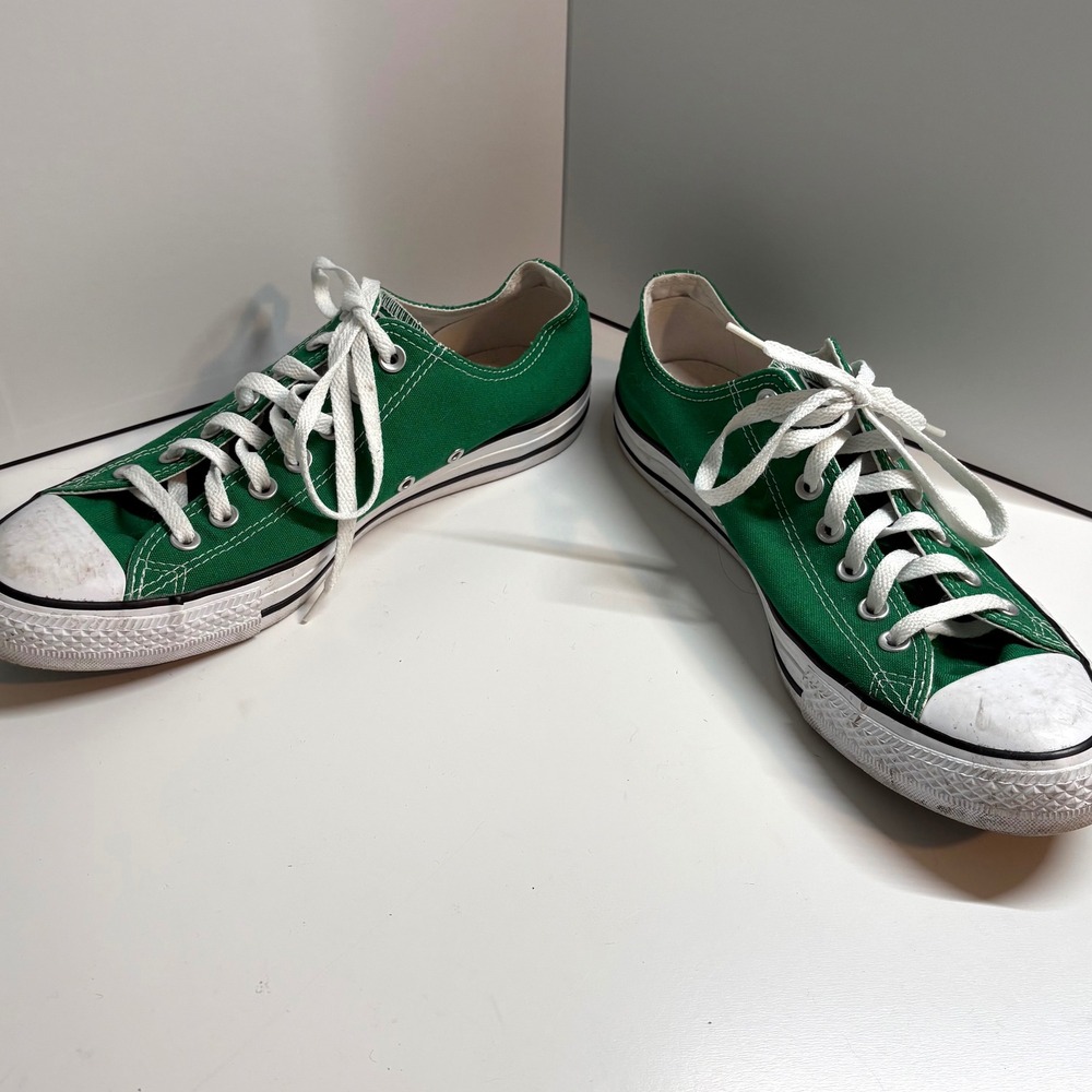 Converse Green Low Top All Star Sneakers in Size 9.5